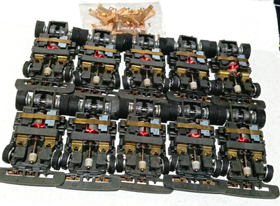 TYCO TCR 10 set GREY wheels chassis complete brand new /extra shoes MUST HAVE!