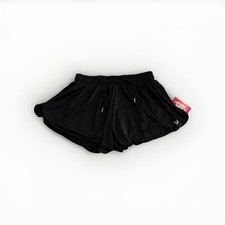 Justice Black Flutter Shorts Girls M 10 Active Gym Casual Drawstring Sport NEW