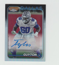 2024 Topps Chrome Football Tyler Guyton Rookie Refractor Auto  Dallas Cowboys