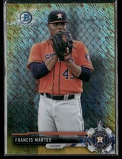 2017 Bowman #BCP146 Francis Martes Chrome Prospects Gold Shimmer #30/50