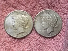 Lot of  2  Nice  Heavy   San Francisco  Peace silver dollar Coins   LOT # 10