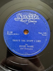 Eddie Ware 78 Lonely Broken Heart There The Stuff I Like Jump Blues States 10”