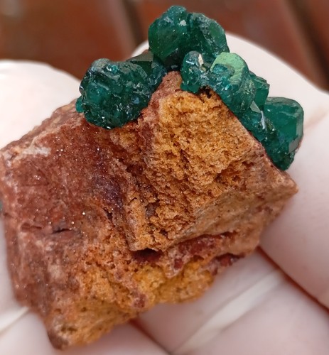 Dioptase goethite quartz and malachite - Kapata Kolwezi DRC Congo - Picture 6 of 12