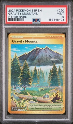 2024 POKEMON SSP EN-SURGING SPARKS HYPER RARE #250 GRAVITY MOUNTAIN PSA 9