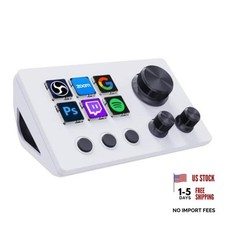VSDinside Streaming Controller Deck Visual Shortcut Keyboard with 12 N3 White