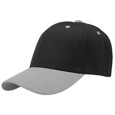 Baseball Cap Adjustable Size for Running Workouts and One Size 1pc Black/Gray