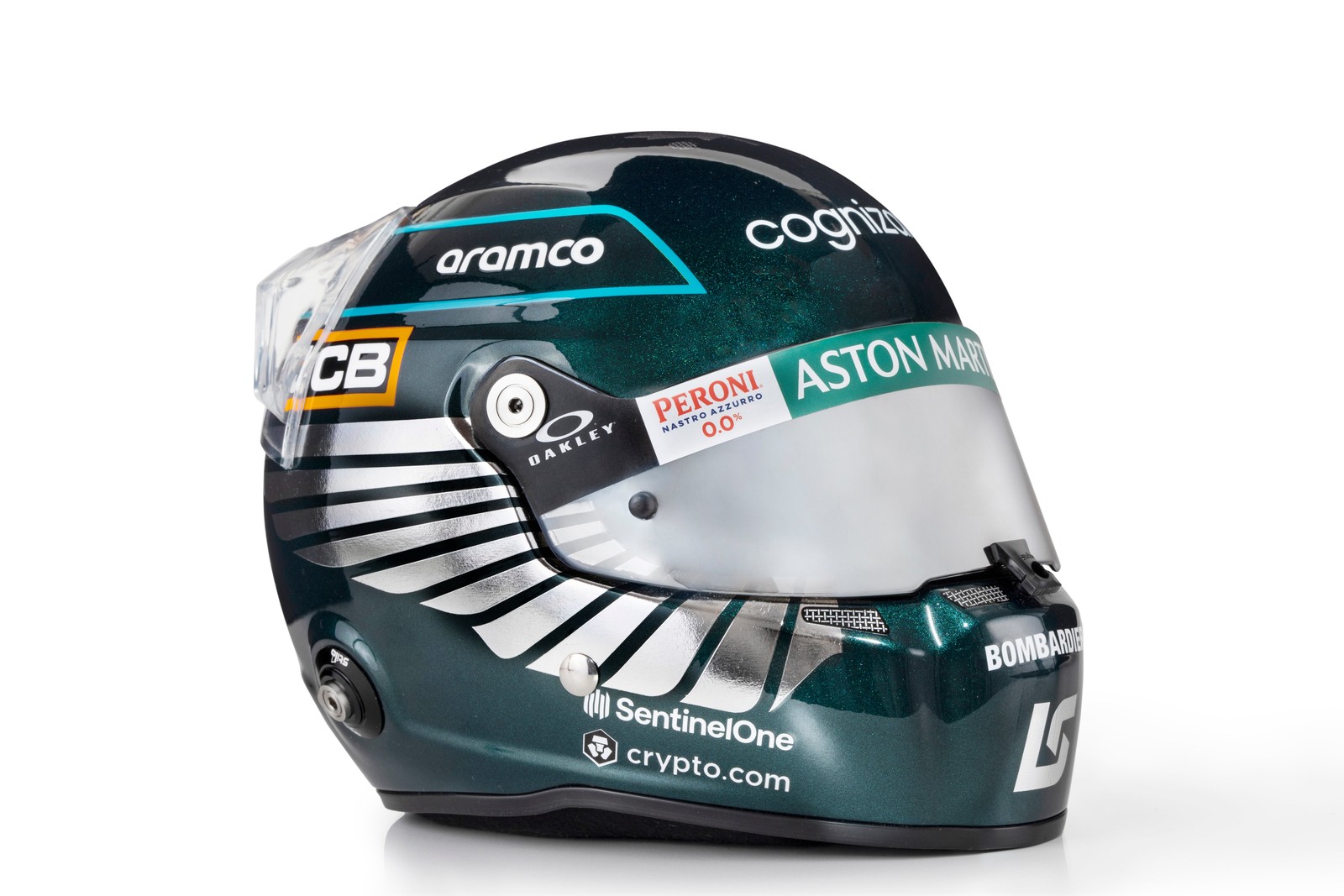 MH2303 ST5 Mini Helmet- Lance Stroll / Aston Martin 2023 Regular Season Livery