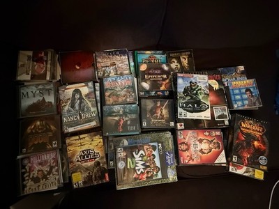 Vintage PC Computer Game Lot of 100 Games All Have Games Some Have Manuals VG-NM