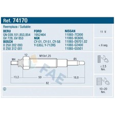 4x Glühkerze für Ford Maverick UDS | 23845868