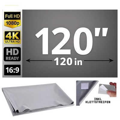 120IN Projector Screen 120inch 16:9 HD 4K Portable Foldable And Easy To Install
