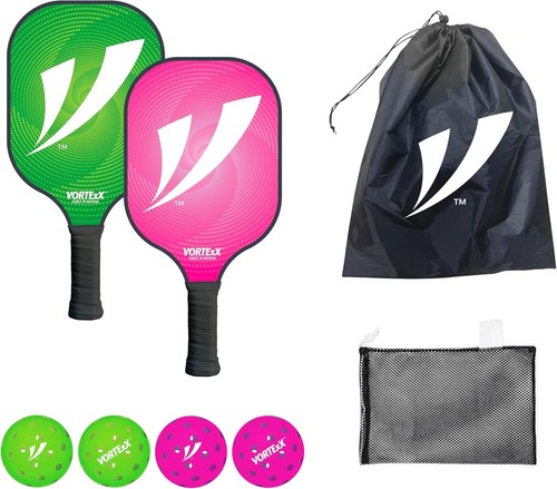 Chagrinovations VX68129 Pickleball Set, Pink/green, 15.75" X 7.75" X 2.9" - 第 1/1 張圖片