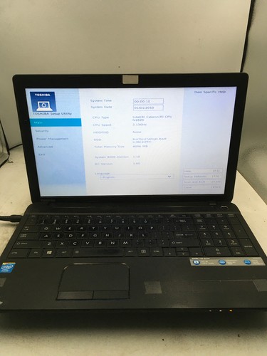 TOSHIBA SATELLITE C55-A5180 - BOOTS TO BIOS - INTEL CELERON - 4GB RAM - READ -BB - Picture 1 of 7