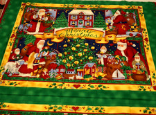 Susan Winget Night Before Christmas Wall Hanging Fabric Panel Santa's Delivering