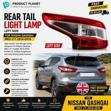 Left N/S Outer Rear Tail Light Brake Lamp For Nissan Qashqai MK2 J11 2014-2016