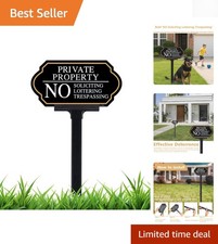Weather-Resistant No Soliciting Sign with 32-Inch Height - Secure Your Space