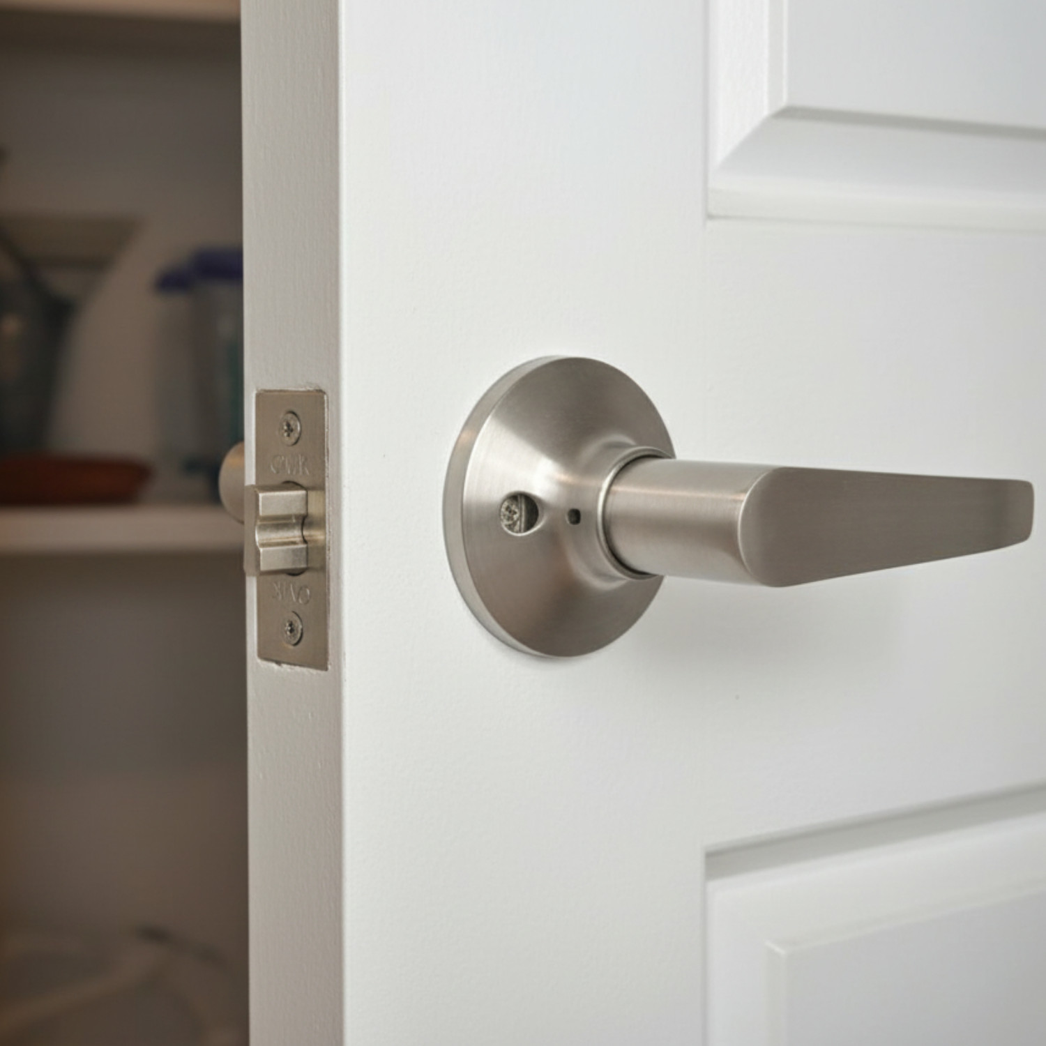 10 Pack Brushed Nickel Door Handles Passage Door Levers, Heavy Duty Closet/Hallw