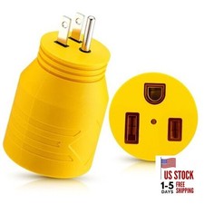 5-15p to 6-50r Welder Adapter, 15 Amp to 50 Amp Plug Configuration, 3 Prong