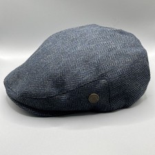 Men's Buro Wool Tweed Newsboy Ivy Cap Gatsby Golf Flat Hat 7 1/2 Herringbone