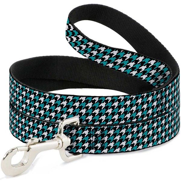 Dog Leash Houndstooth Black/White/Turquoise (Us Import)-image