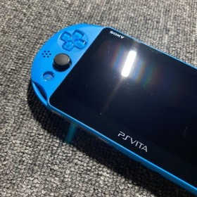 PS Vita SONY PCH-2000 Slim Aqua Blue Wi-Fi LCD w/ Charger Box "Excellent+"