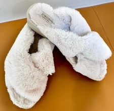 Cortana Mary Italian Beige Faux Fur Slide Slipper Sz 41 Ret 88