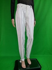 VERSACE LUX New Vtg 90s Women RARE Collectable Velvet White Trousers sz 31 AN87