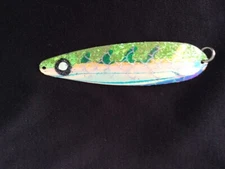 High Percentage Salmon Trolling Spoon With Hyper Vis Tape Not Paint 3 3/4”
