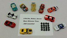   16 SILICONE TIRES  For LIFELIKE AMRAC ROKAR .450 diameter HO SLOTCAR PARTS