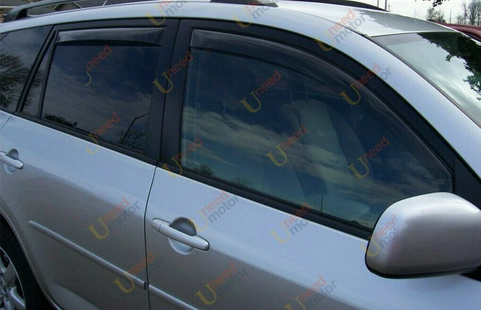 Deflectores protectores de lluvia visera ventana ventilación en canal Fit Toyota Sienna 2011-2020 Foto 3 de 4
