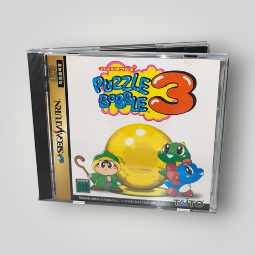 Puzzle Bobble 3 Sega Saturn *sin disco* estuche y manual solamente - Imagen 1 de 3