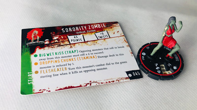 HorrorClix Sorority Zombie #045 rot Figur Modell Vintage Horror Clix
