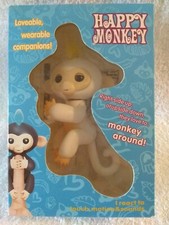 NEW Happy Baby Tan Monkey Electronic Fingerling Interactive Motion Pet
