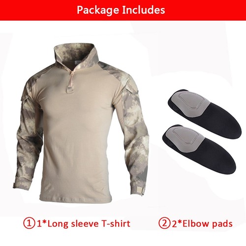 Tactical Combat Shirt Military Uniform Army Tops Camouflage Hunting Long Shirt - Picture 12 of 39