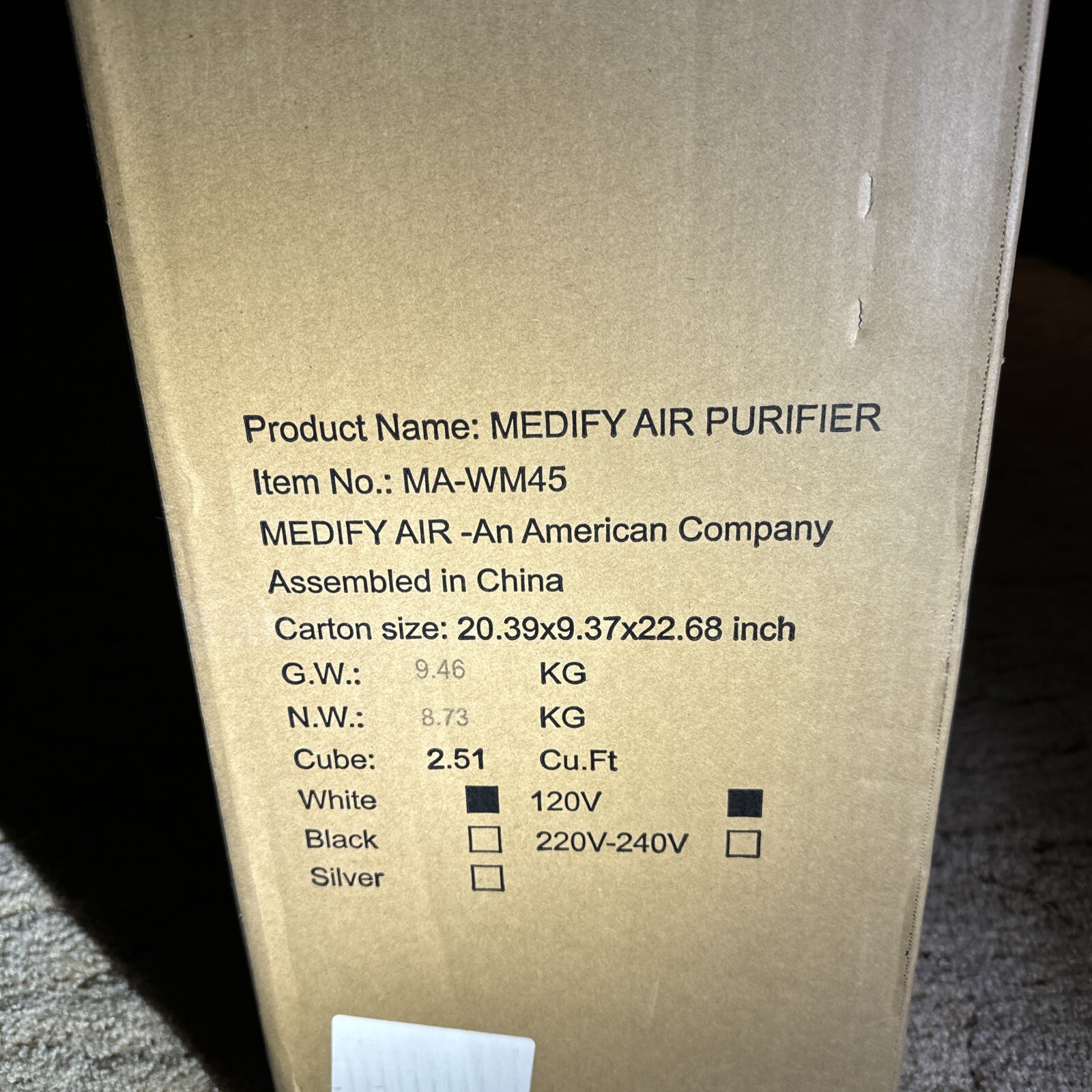 Medify Air Purifier Wall Mount Purifier MAWM45 eBay