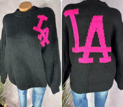 NEU GrobStrick long Pullover LA Italy Mohair Wolle SCHWARZ 38 40