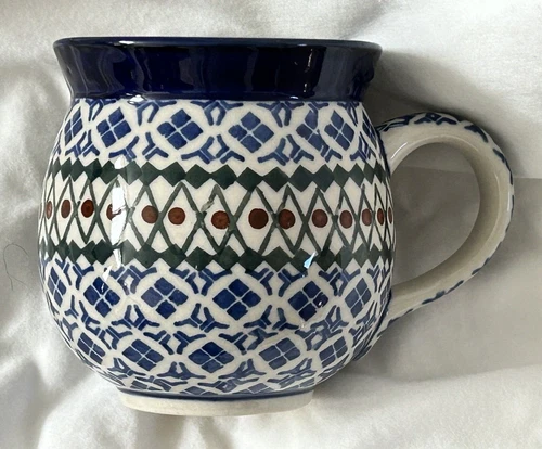 Ceramika Artystyczna ~ Hand Made Polish Pottery Stoneware Bubble Mug ~ Mint Cond