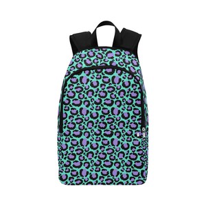leopard print school backpack