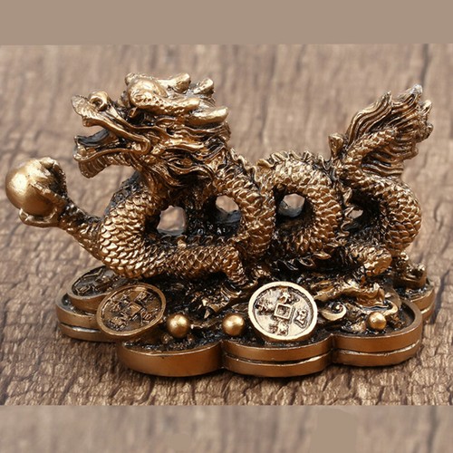 Chinese Zodiac Twelve Statue Gold Dragon Statue Home Decoration Crafts Feng Shui - Picture 2 of 8