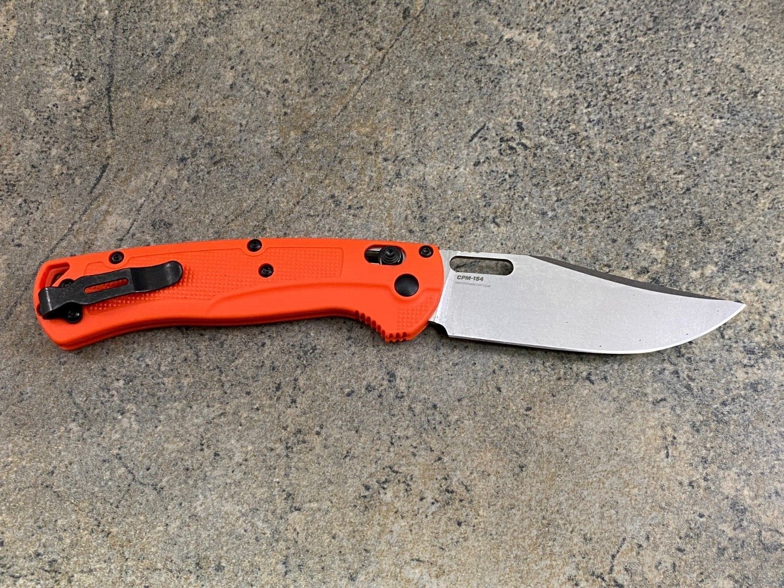 Benchmade HUNT Taggedout Folding Knife 15535 Orange Grivory Handle eBay