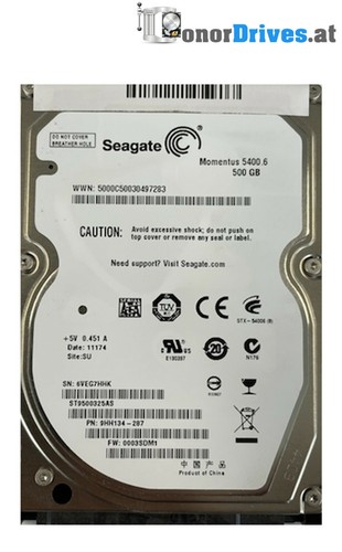 Seagate ST9500325AS - 500 GB - SATA - 9HH134-287 - PCB 100536286 Rev. E*