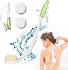 Fanwer 3 in 1 Lotion Applicator for Back Self Elderly & Back Bath Brush for Show