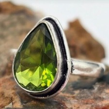 Beautiful peridot 925 Sterling Silver Ring Handmade Gift For Her A-89