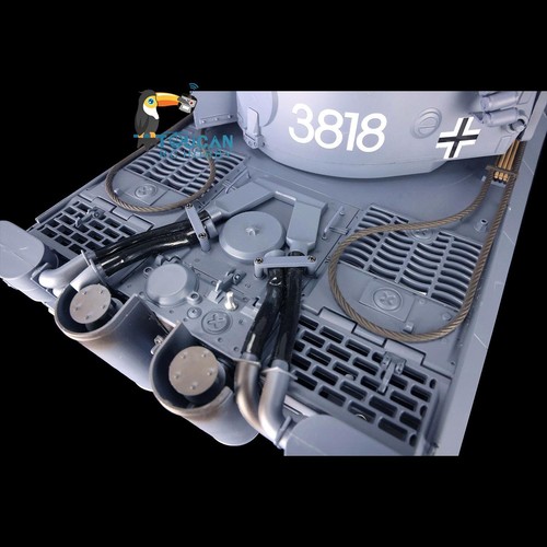Henglong RC Tank 3818 1/16 7.0 Tiger I IR BB RTR 360° Turret Barrel Recoil Smog - Picture 8 of 12