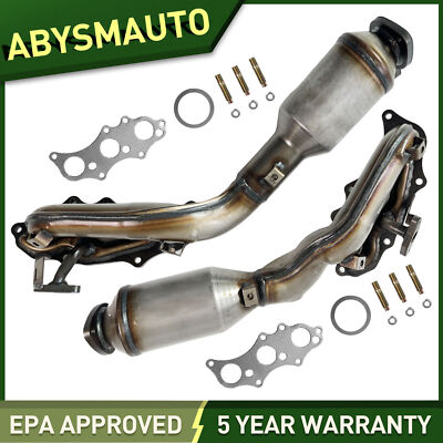 2007-2009 Toyota FJ Cruiser 4.0L Front Left & Right Manifold Catalytic Converter 526326-526327-4