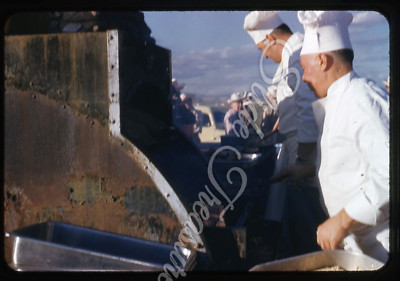 Men Cooking Chefs International Harvester 35mm Slide 1950s Red Border Kodachrome