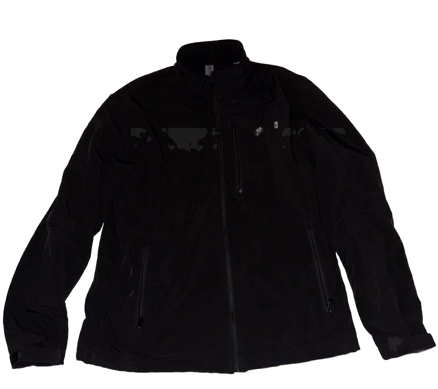Weatherproof Large Black Full Zip 100% Polyester Jacket
