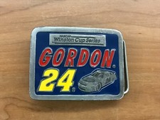 1998 NASCAR Winston Cup Series Jeff Gordon 24 American Legends Belt Buckle