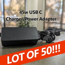 LOT 50 OEM 45W USB-C Type-C Adapter Laptop Charger For Lenovo/HP/Samsung/Acer