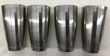 Vollrath Malt Shake Stainless Steel Cups (Lot Of 4), Preowned, 6.5” Tall c5