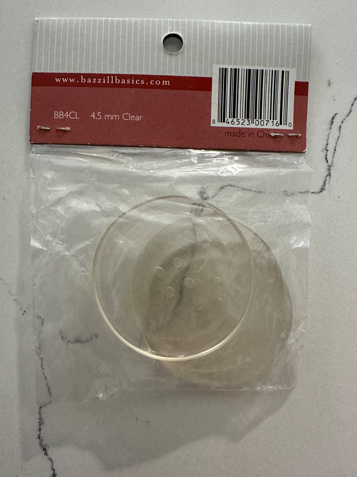 BBP Bazzill Basics Paper 4.5 Clear Really Big Buttons Pk 3  Scrapbooking Crafts